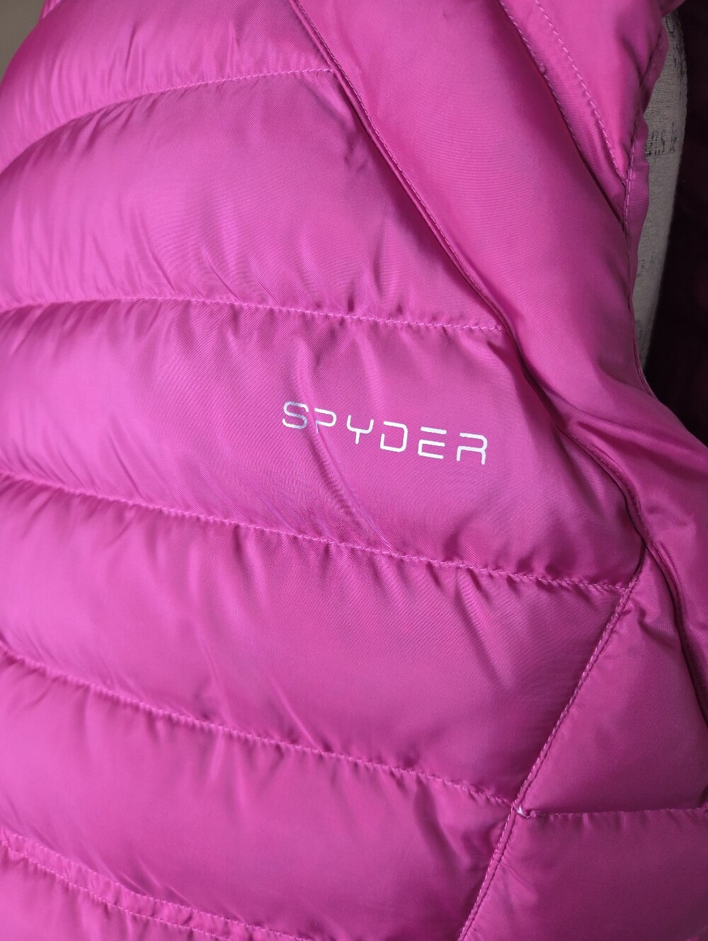 Spyder Womens Plus Size Hot Pink Puffer Down Zip Front Vest Size XXL - Picture 4 of 10